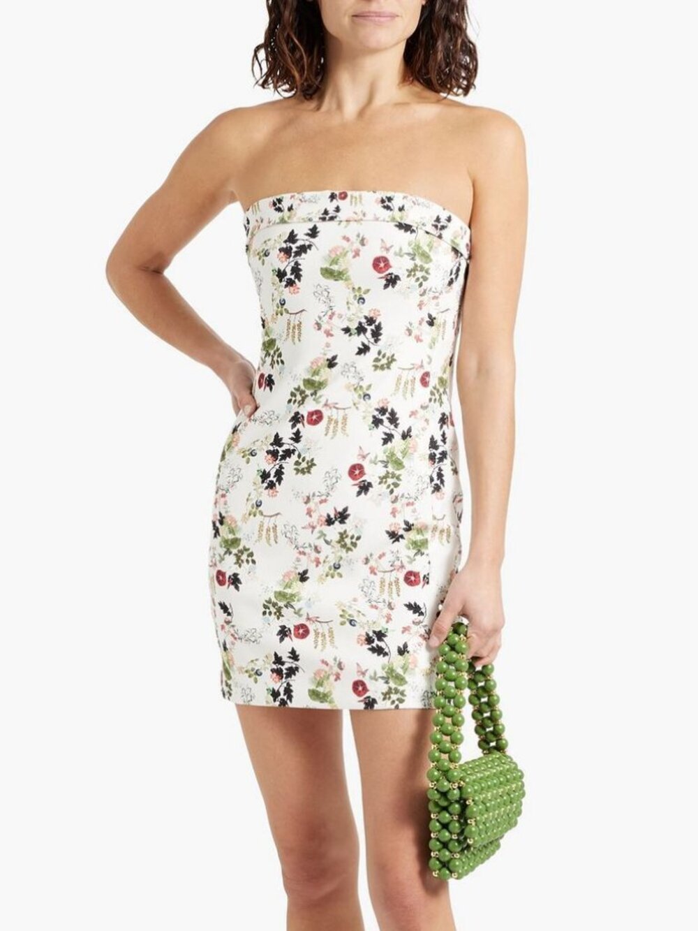 New Alice + Olivia Kelly Strapless Floral Print Mini Dress Garden Party Summer 2 - Picture 1 of 12